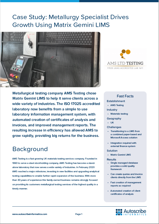 AMS Case Study