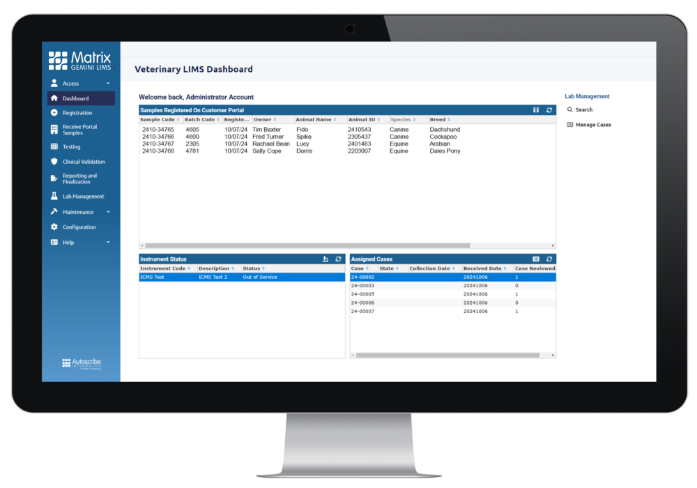 MG LIMS Vet With Monitor