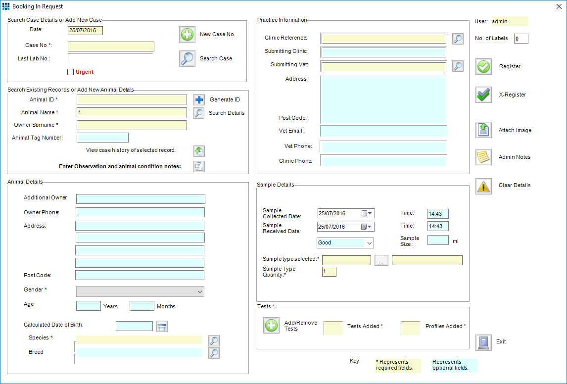 Veterinary Request Screen Workflow